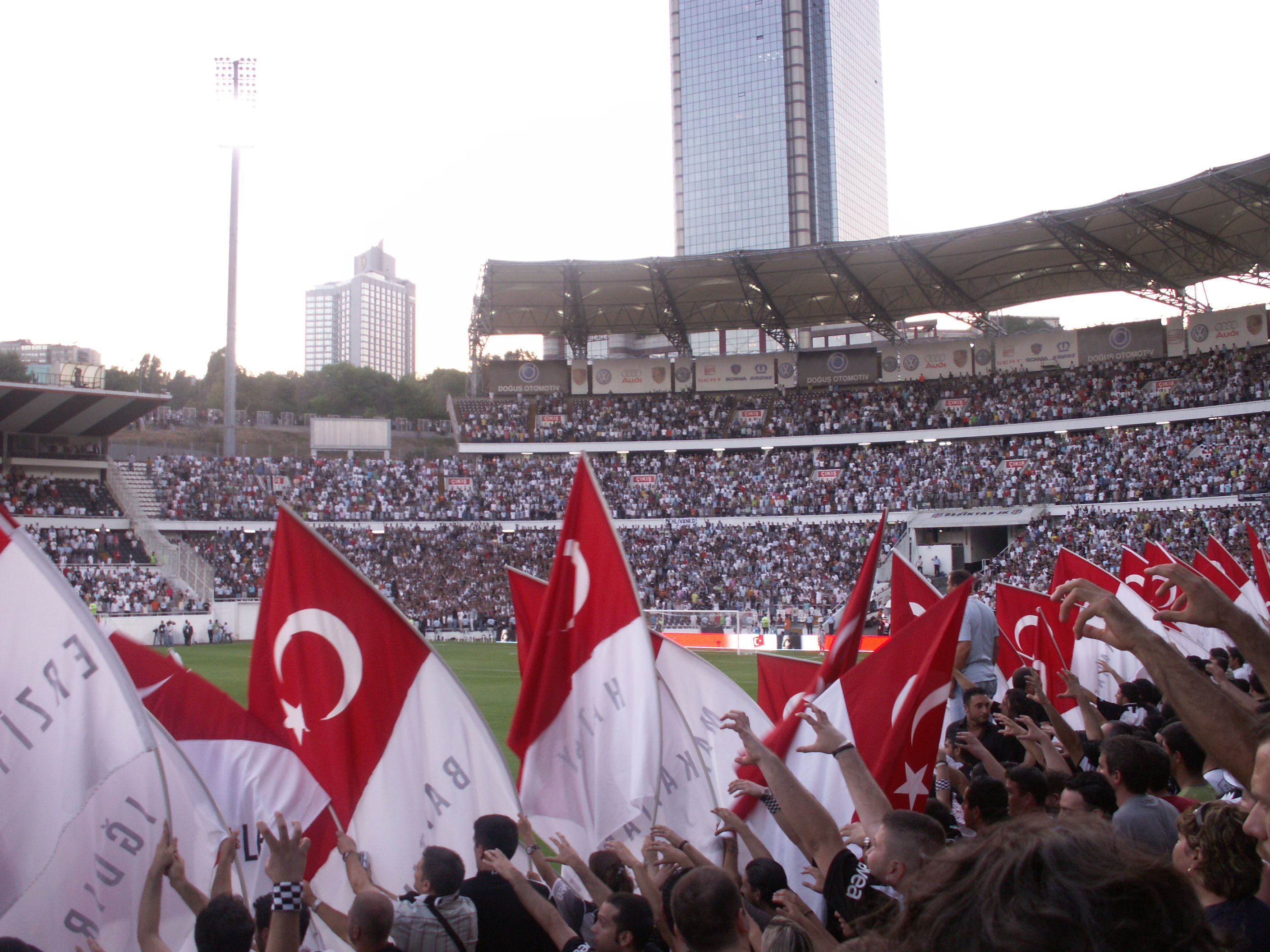 Beşiktaş supporters in the stands