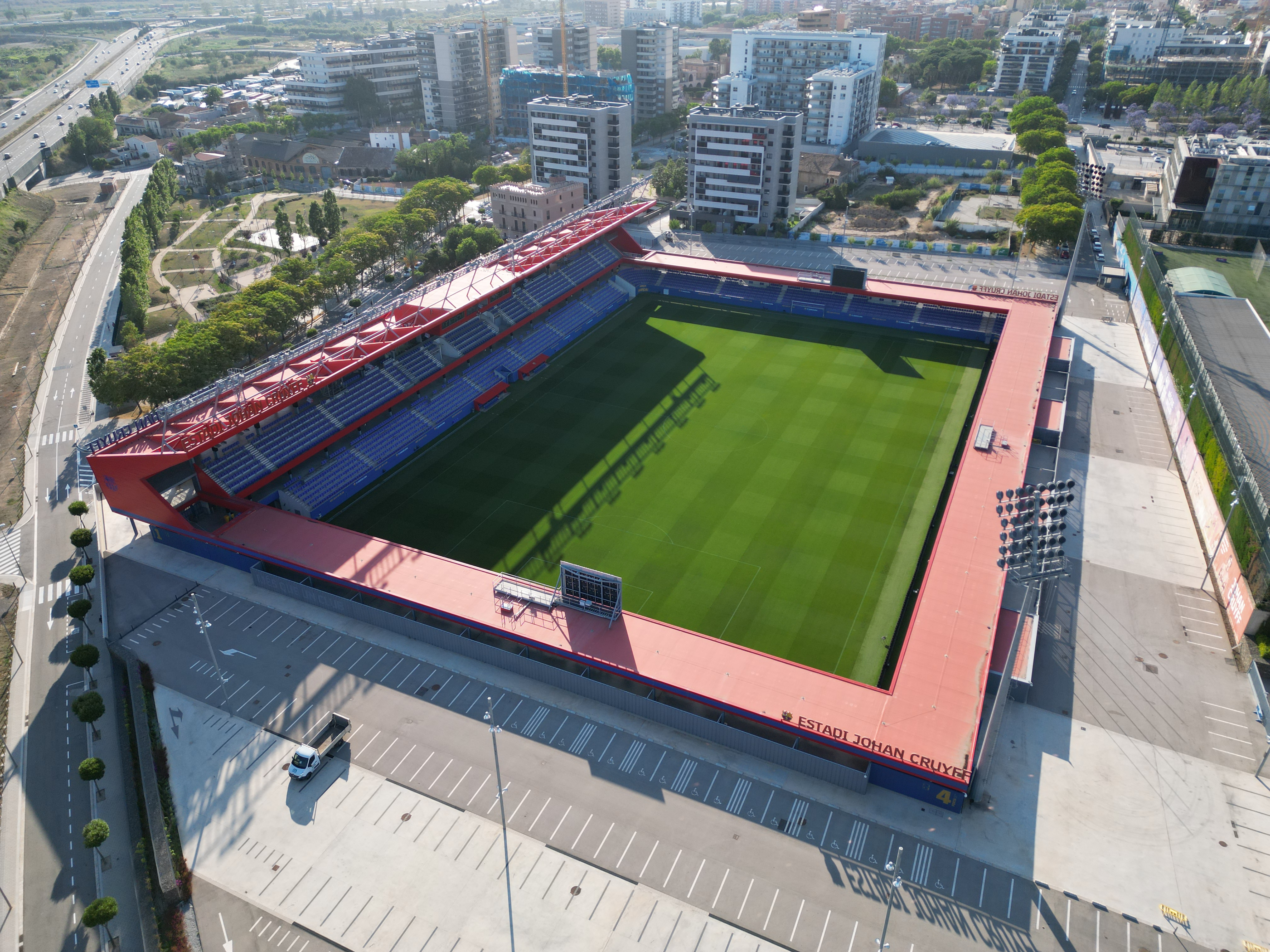 Aerial view of Estadi Johan Cruyff, where Barcelona Women beat Paris FC Women 5–2