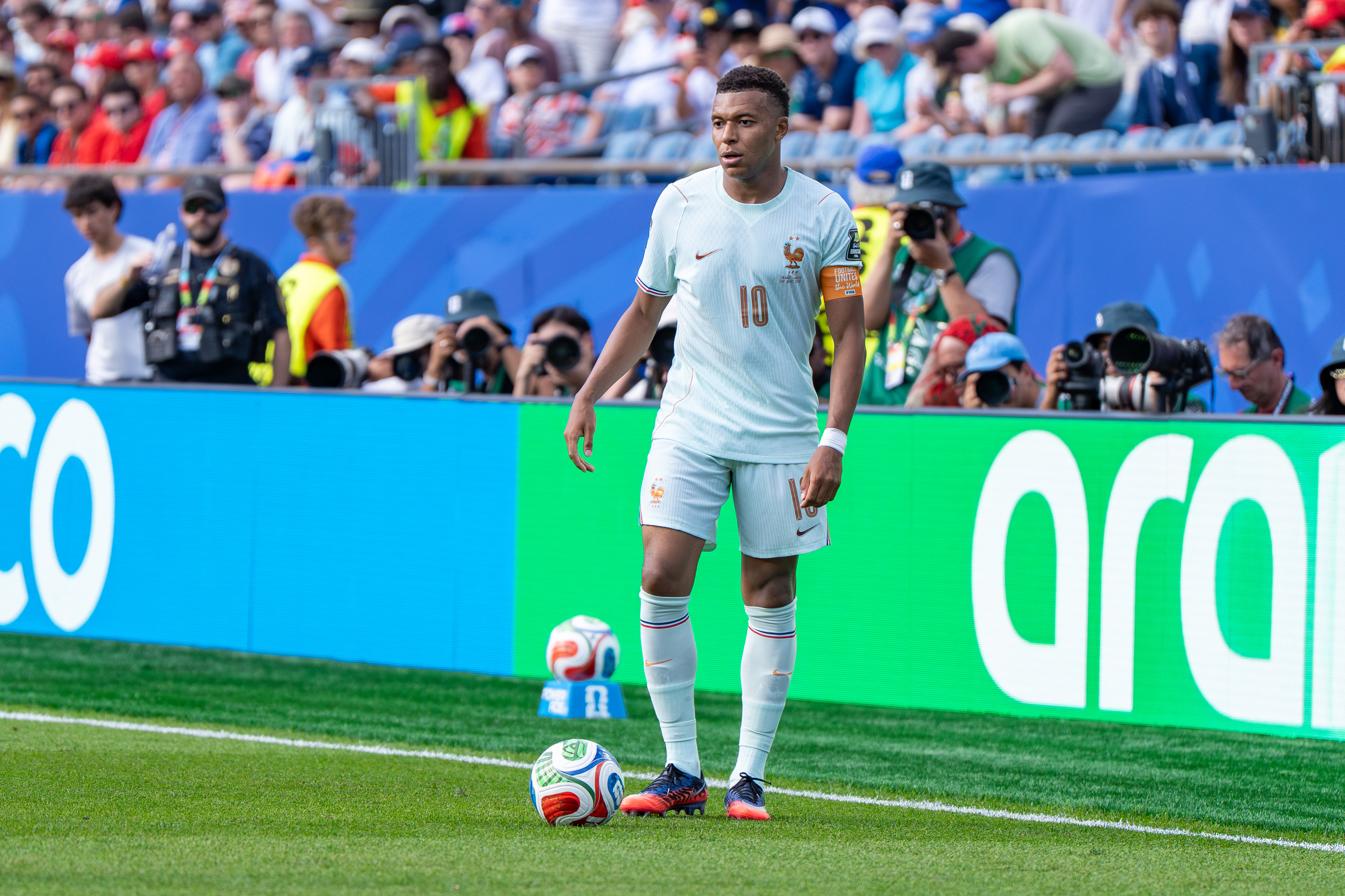 Kylian Mbappé playing for France at the 2026 FIFA World Cup