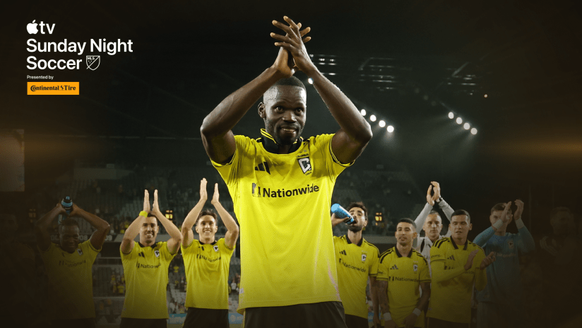 Columbus Crew players acknowledge supporters after their MLS match against Inter Miami